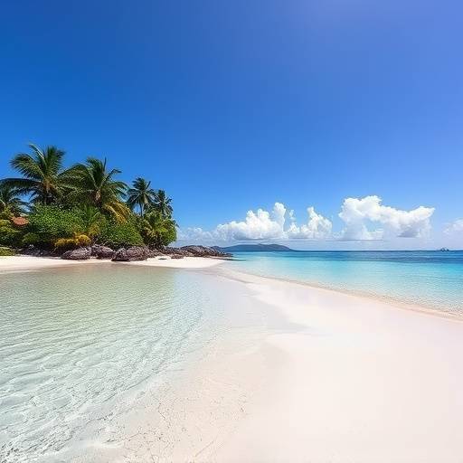 Thumbnail of Secluded Tropical Beach showing its white sand and crystal-clear waters
